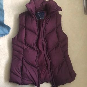 Tommy Hildiger zip up dark purple vest